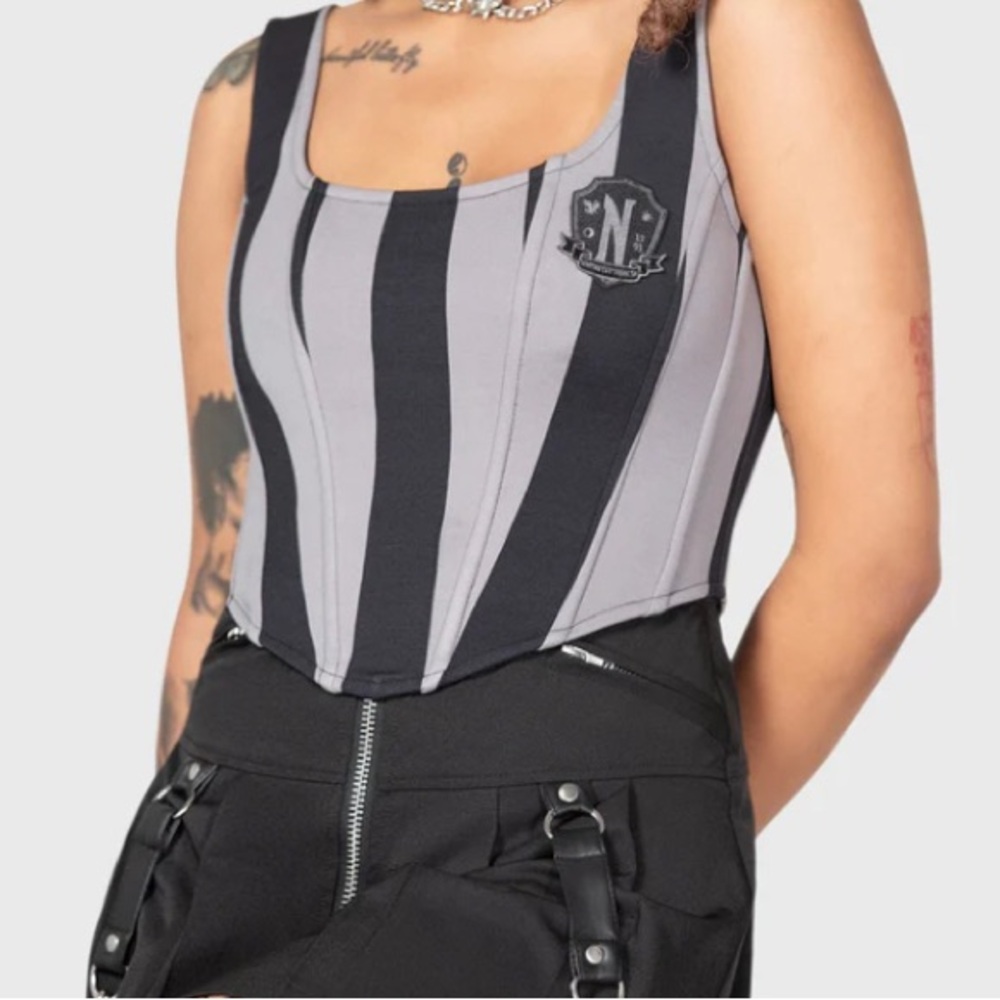 KILLSTAR x Wednesday corset crop top